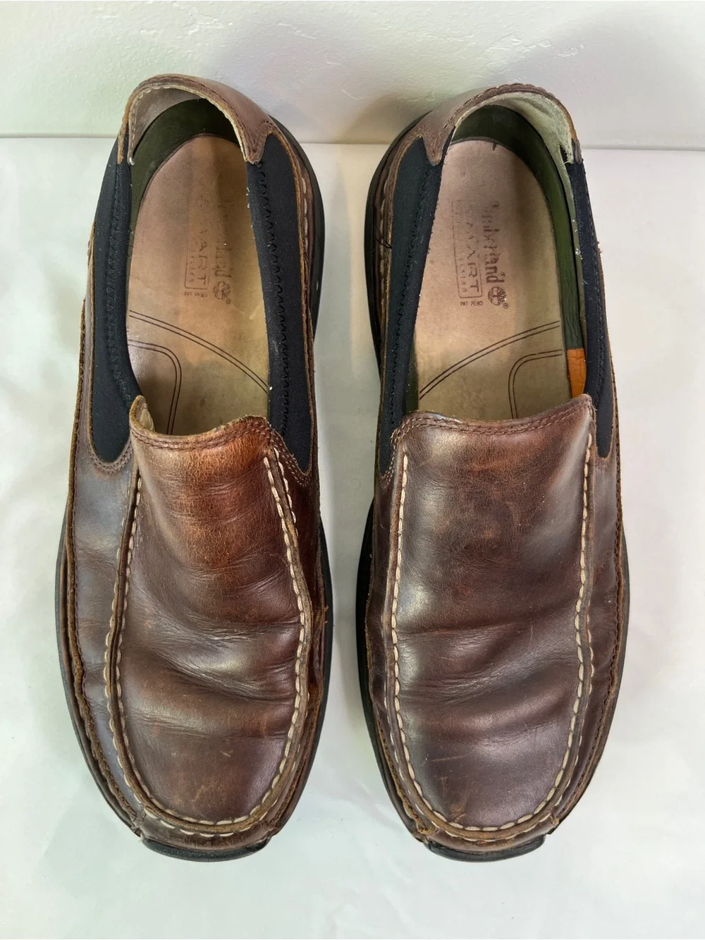 Timberland Smart Comfort Brown Leather Slip On Loafers Mens Size 10.5M 79072